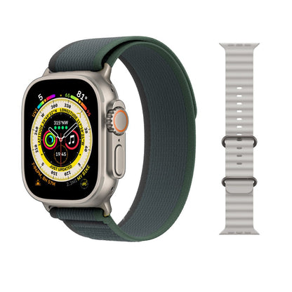 Combo Navidad: Smartwatch Ultra + audífonos Bluetooth + 7 correas