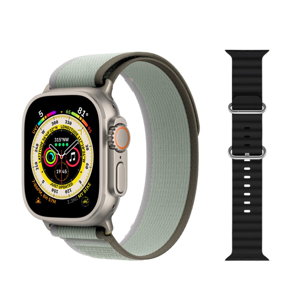 Combo Navidad: Smartwatch Ultra + audífonos Bluetooth + 7 correas