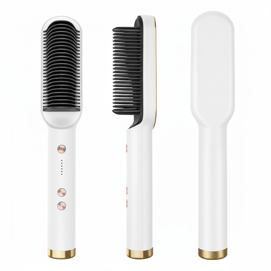 Cepillo Alisador de Pelo Multifuncional Profesional | Cerámica Antiescaldado con Pantalla LED