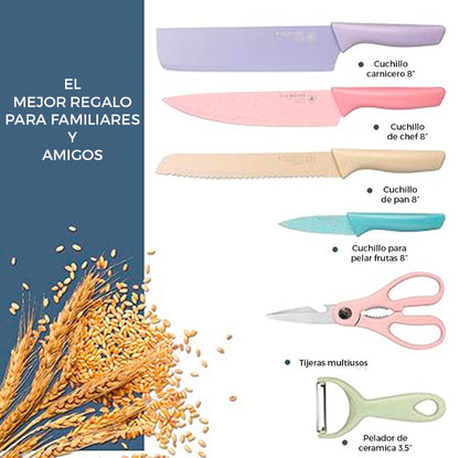 JUEGO DE CUCHILLOS DE 6 PIEZAS